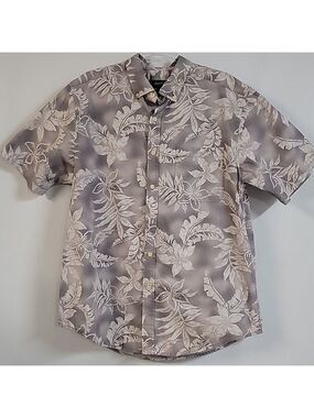 David Taylor Collection Men's Hawaiian Themed Short-Sleeved Button-Down, Sz Lg